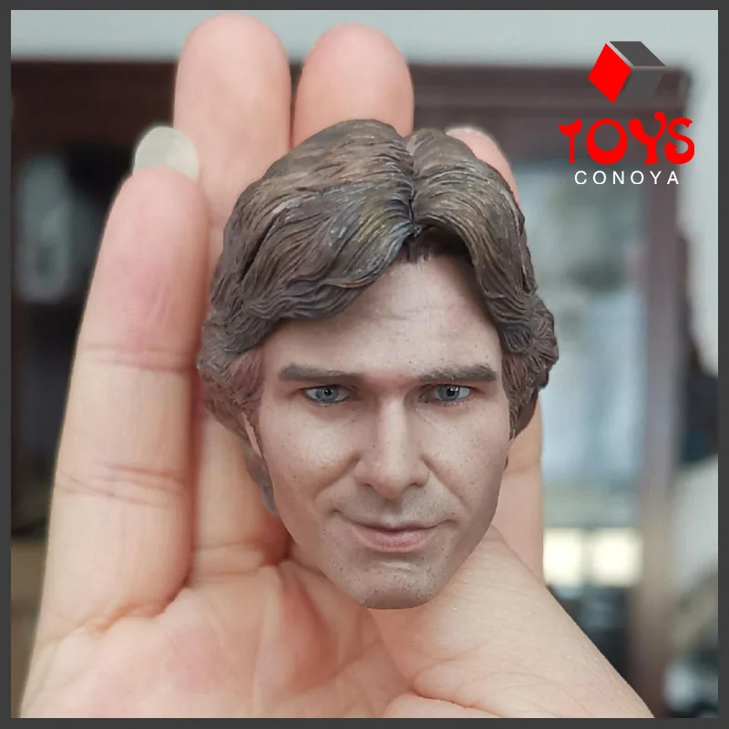 1/6 한 솔로 머리 조각 스마일 해리슨 포드 머리 조각, 12 인치 남성 액션 피규어 바디 모델