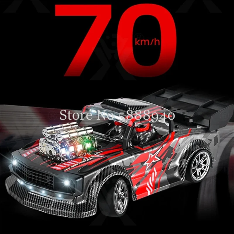 1:16 70KM/H High Speed Remote Control Car 2.4G 4WD Brushless Motor EPS Auto System LED Car Light Metal Ball Bearing RC Car Toy