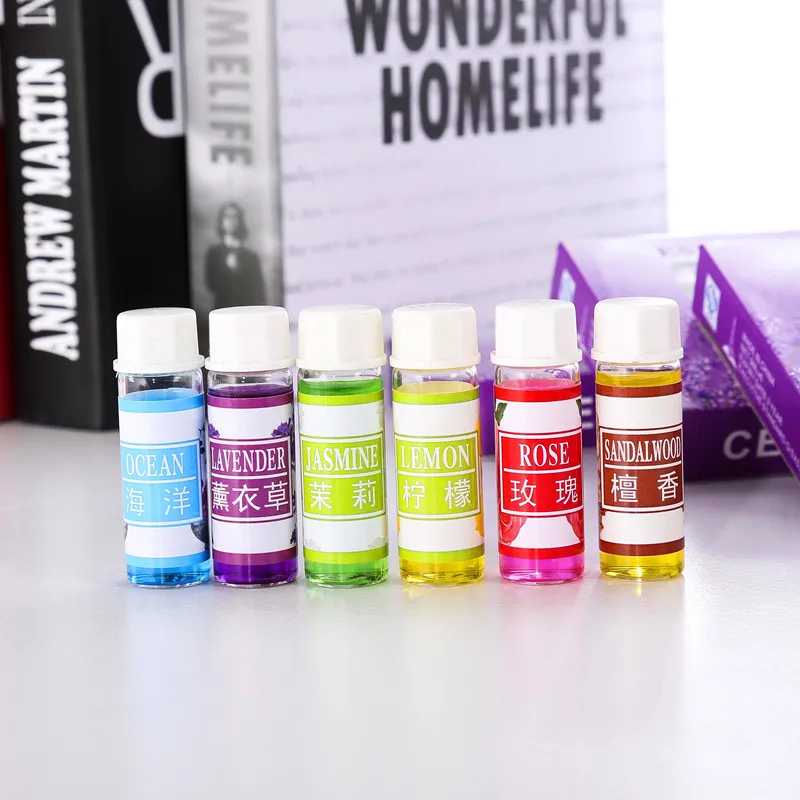 6pcs/set Aromatic Fresh Humidifier Aromatherapy Machine Natural Aroma Essential Oil Six Flavors 5ml Rose Orange Ocean essential oil set