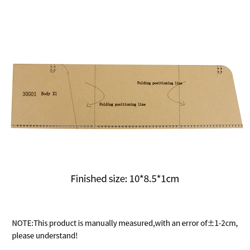 NUBECOM Wallet Card Bag, Handmade Paper Stencil, Leather Template, DIY Leathercraft Tool, Practical Leather Pattern Supplies
