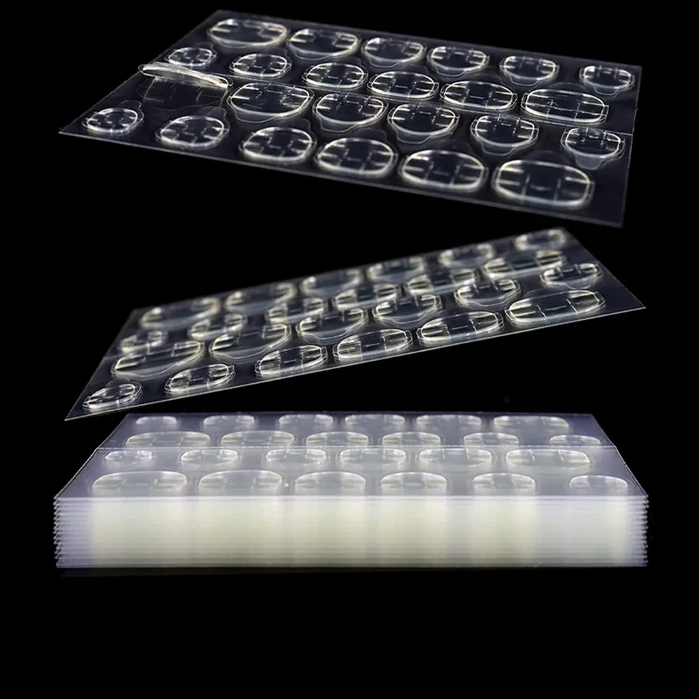 Nail Glue Tape 240/480 PCS Strong Adhesive Glue Tape for Press-on Nail Tips Double Side Adhesive Film for False Nails Transparent