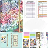 A6 Budget Binder Planner With Monthly Schedule Envelopes Colorful PU Leather Notebook Binder With 8 PCS A6 Binder Pockets 1