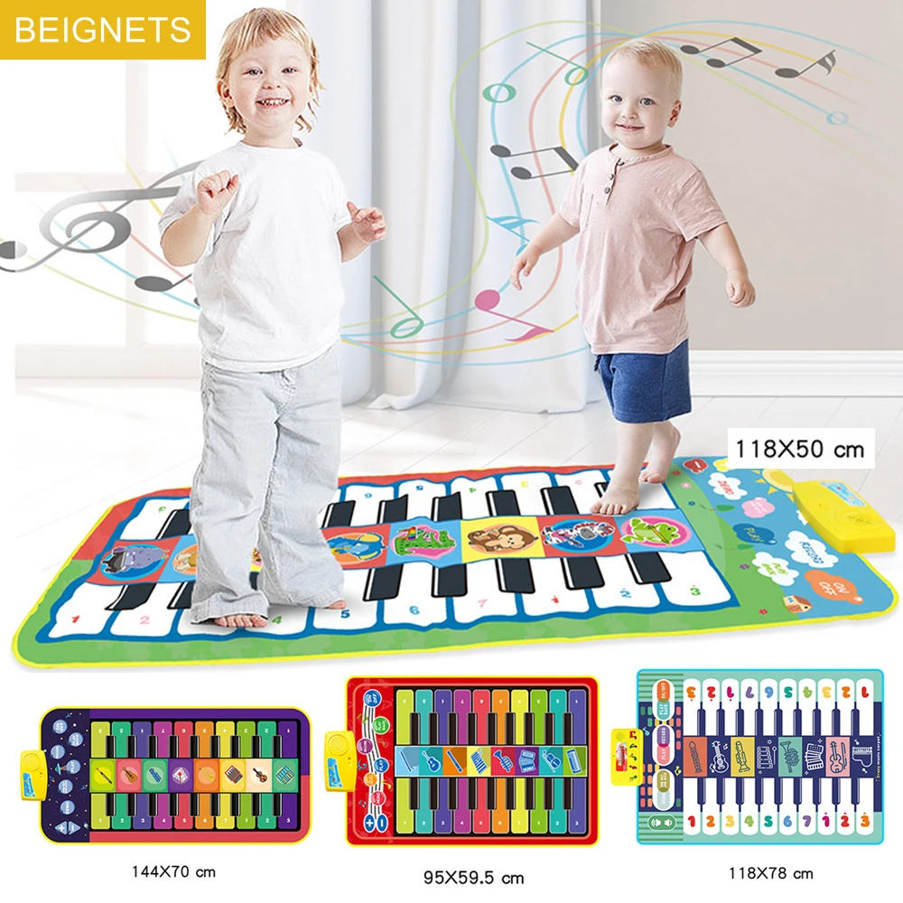 

Kids Musical Piano Mat Multifunction Play Mat Duet Keyboard 20 Keys Floor Piano Infant Fitness Keyboard Carpet Educatinal Toys