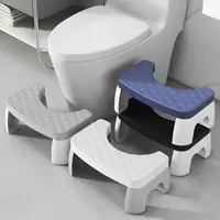 Plastic Toilet Squat Stool Bathroom Accessories Removable 4colors Foot Stool Portable Non-slip Toilet Seat Stool Adult 1