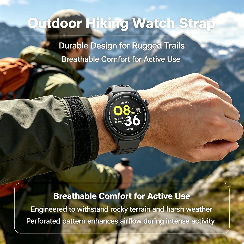 Breathable Silicone Sports Watchband - 20mm/22mm