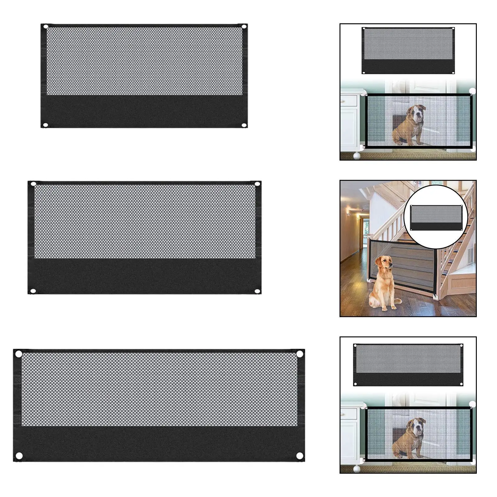 Pet Fence Stair Gate Mesh Portable Folding for Small Cats Kitten Hamster