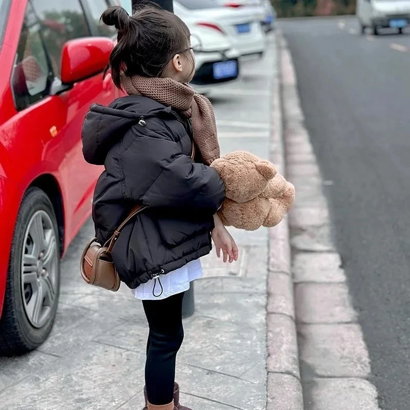2-12 Years Girls Winter Coat Kids Hooded Cotton Padded Jackets for Girls Water Proof Overcoat Toddler Baby Fall Outwear 4-7