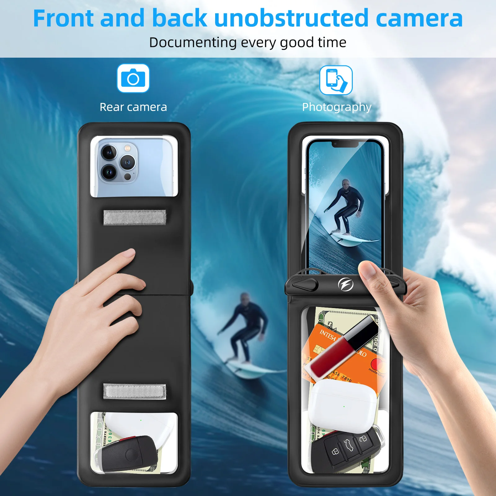 Ultimate Waterproof Phone Pouch with Double Space Dry Bag and Adjustable Neck Lanyard