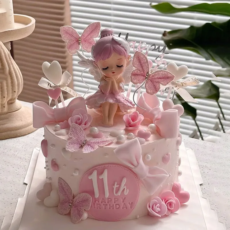 24 Topper Per Cupcake A Forma Di Fata – Decorazioni Per Torte Con Angeli Alati – Ideali Per Compleanni, Baby Shower E Feste A Tema Ballerina