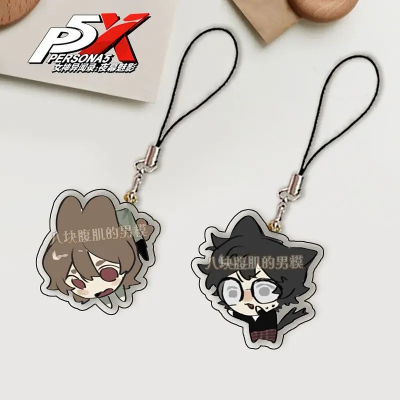 

Брелок для телефона с рисунком аниме Persona 5 Amamiya Ren Akechi Goro