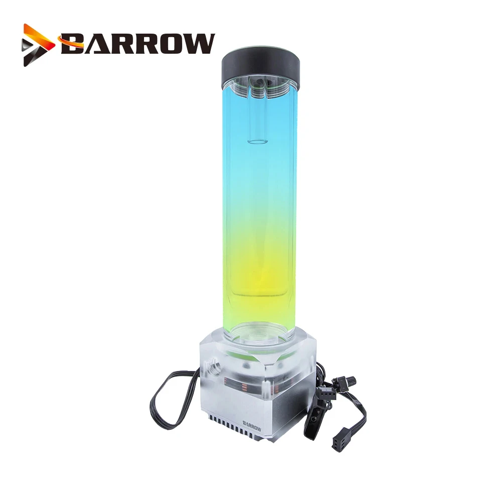 Carrinho de Mão 17w Rgb Bomba Reservatório Pente Ddc Pwm Bomba Mais 195 mm 245 mm 295 mm Reservatório para Sistema de Refrigeração Água Sensor de Temperatura Preto Ventiladores e resfriadores - Imagem 2