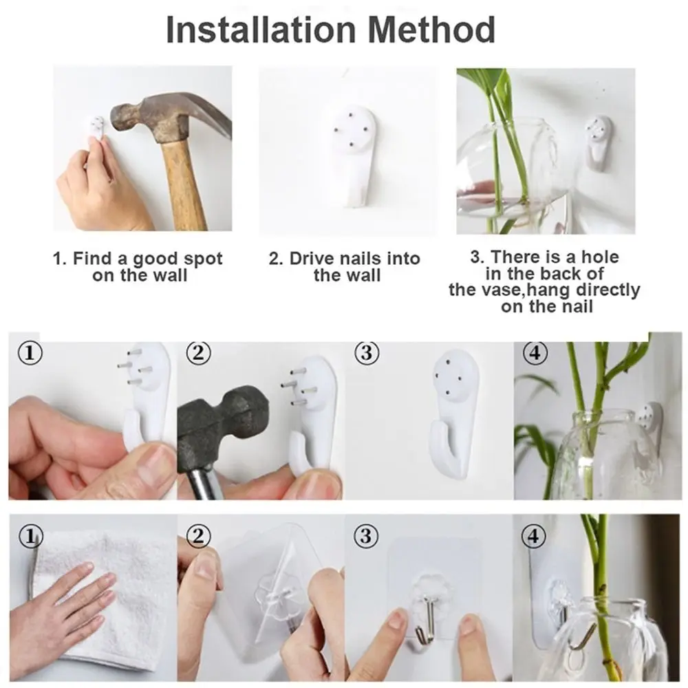 Description Picture 5 of itemFashion Wall Hanging Glass Flower Vase Terrarium Wall Fish Tank Aquarium Container Flower Planter Pots Home Garden Decoration