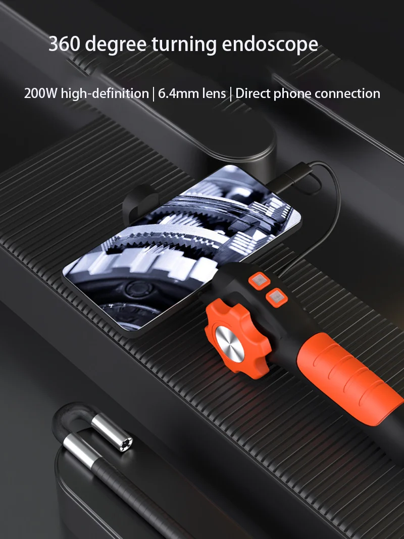 その他 outvisionVRscope VEVOR Articulating Borescope Camera with Light, Two-Way