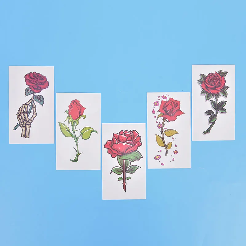 Waterproof Flower Rose Temporary Tattoo Stickers