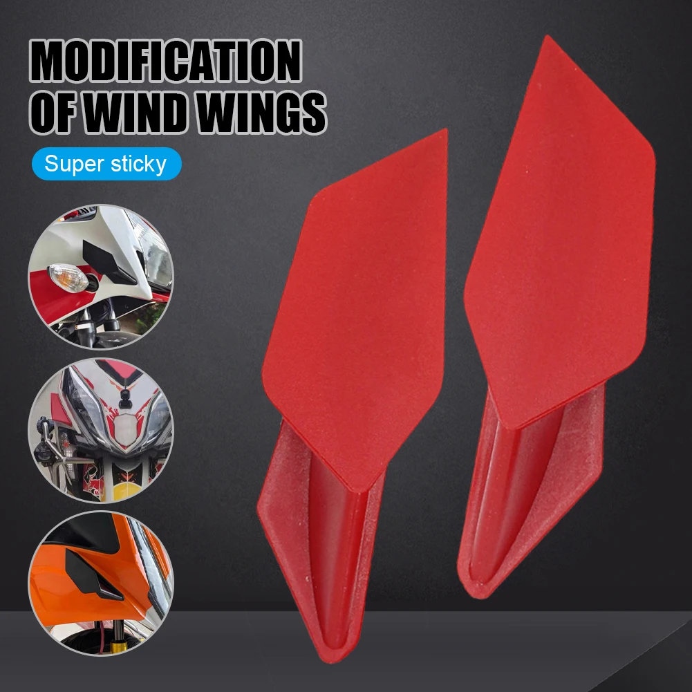 

1Pair Universal Motorcycle Aerodynamic Winglets Spoiler Dynamic Wing With Adhesive For Yamaha Suzuki Kawasaki Honda H2/H2R