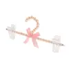 23cm Imitation Pearl Beads Clothes Hanger With 2 Clips 2