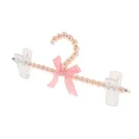 23cm Imitation Pearl Beads Clothes Hanger With 2 Clips 2