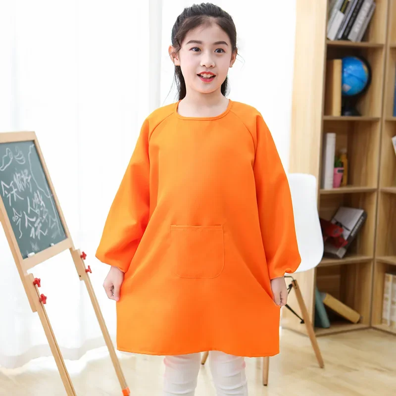 thumbnail image 1 of Children Painting Apron Kids Drawing Coat Waterproof Coverall Strap Painting Clothing Smock Coat Kindergarten Pottery Clay Class, 1 of 6