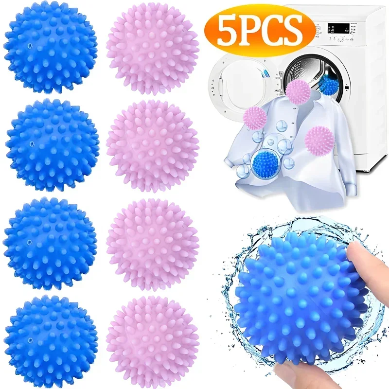 Magic Laundry Ball Reusable PVC Solid Cleaning Ball 5/1pcs Household Cleaning Washing Machine Clothes Softener Tools laundry ball
