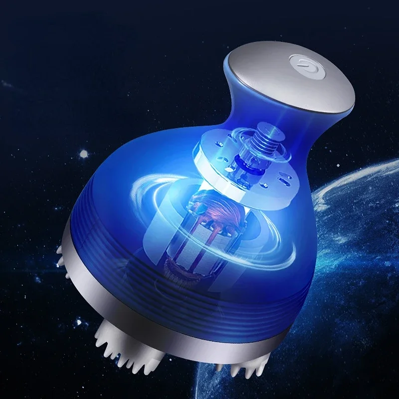 Portable Electric Cordless Hair Scalp Massager with Kneading 4 Massage Nodes Handheld Head Scratcher Massager Stress Relax