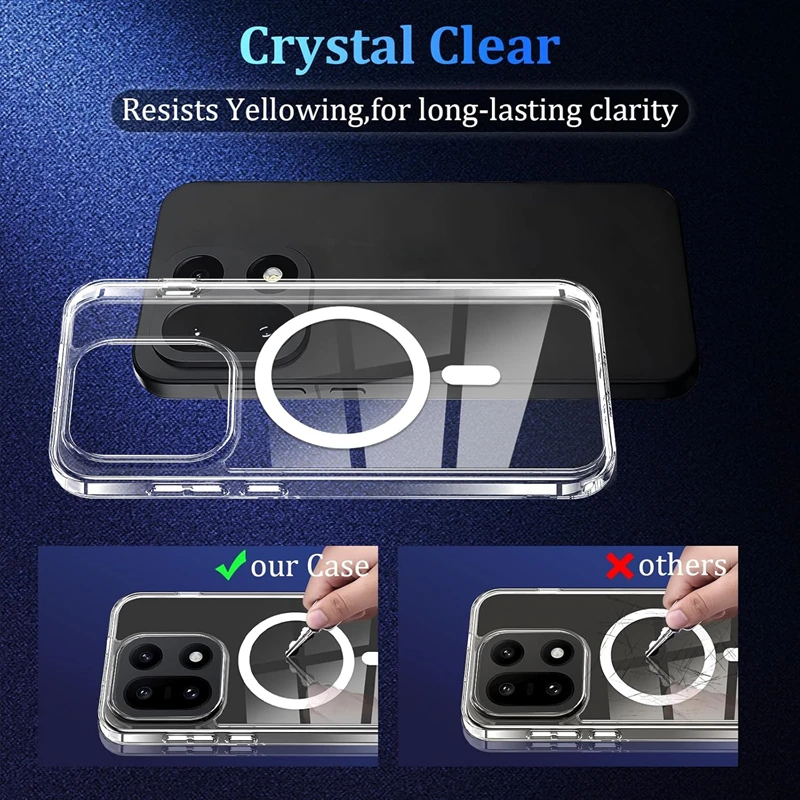 Magnetic Transparent Wireless Charging Protective Phone Case