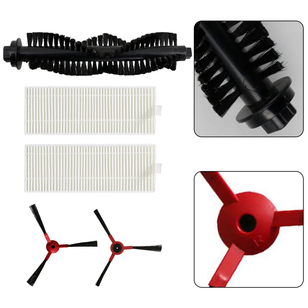 

1set Mian Brush Side Brush Filter Kit For Haier HSR Robot Vacuum Cleaner Replace Edge Corner Cleaning Household Accessories