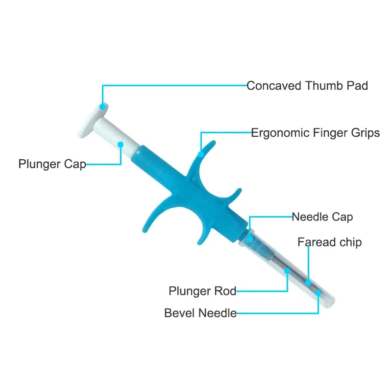 20pcs 134.2KHz Pet Glass Tag Animal Injectable Microchip Syringe FDX B ISO11784/85 ICAR Animal Syringe for Cat Dog