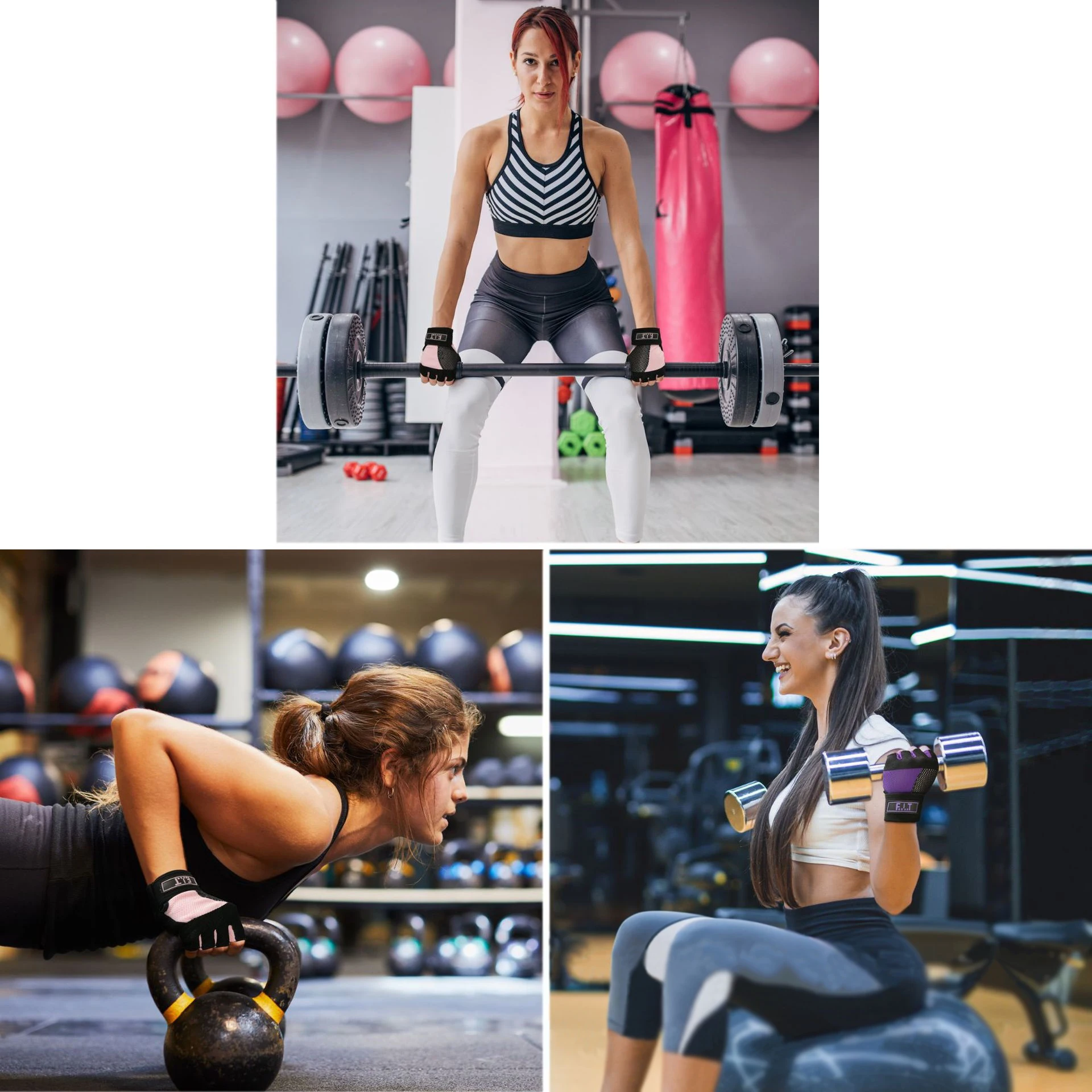 1 Pair Weightlifting Gloves Yoga Gloves for Women Body Building Gym Training Fitness Cycling Riding Gloves Workout Sports Gloves 6