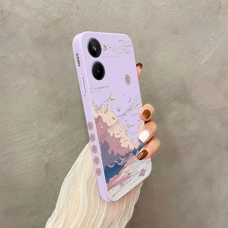 Anime Scenery Silicone Phone Case Cover
