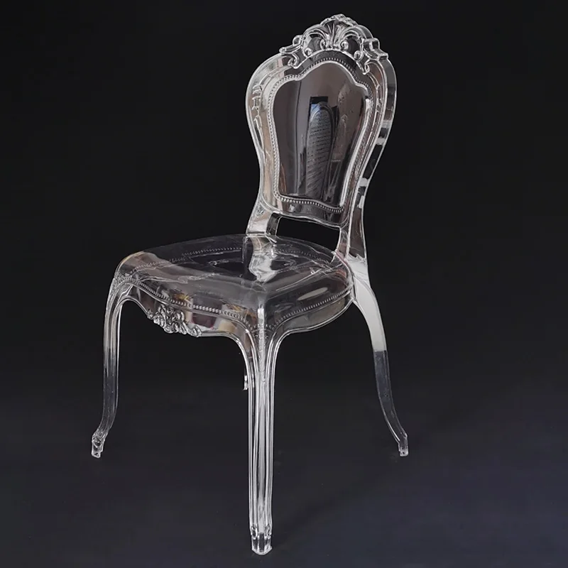 Acryllic Commercial Hotel Chair Single Bride Luxury Plastic Hotel Chairs Royal Chaises De Jardin Party Venue Furniture