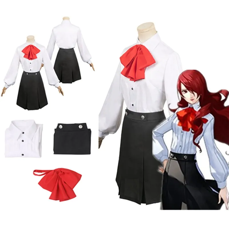 

Mitsuru Kirijo Cosplay Costume Game Persona Fantasy Adult Women Uniform Shirt Skirt Outfits Halloween Carnival Disguise Suit