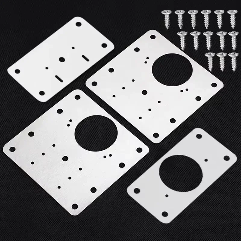 2/10Sets cabinet hinge repair plate kits door hinge mounting plate with holes for home kitchen cupboard furniture