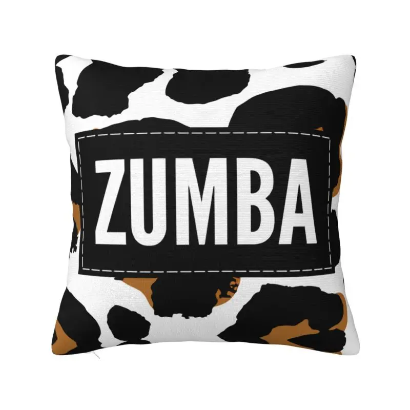 

Леопардовая Подушка Zumba, искусственная подушка 40x40 см, декоративная квадратная наволочка для фитнеса