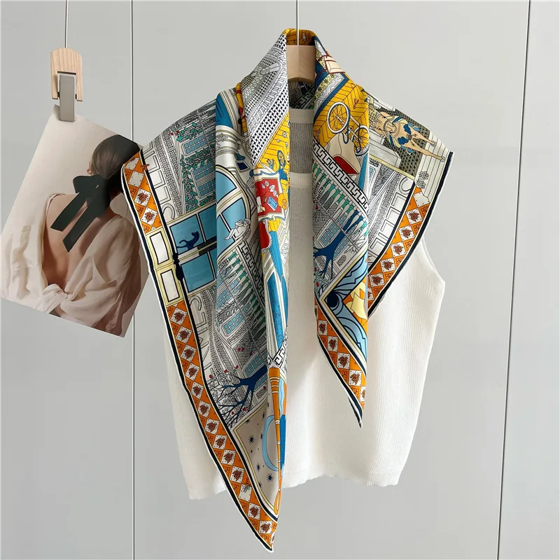 Рисунок 4 - Женский шелковый шарф с принтом