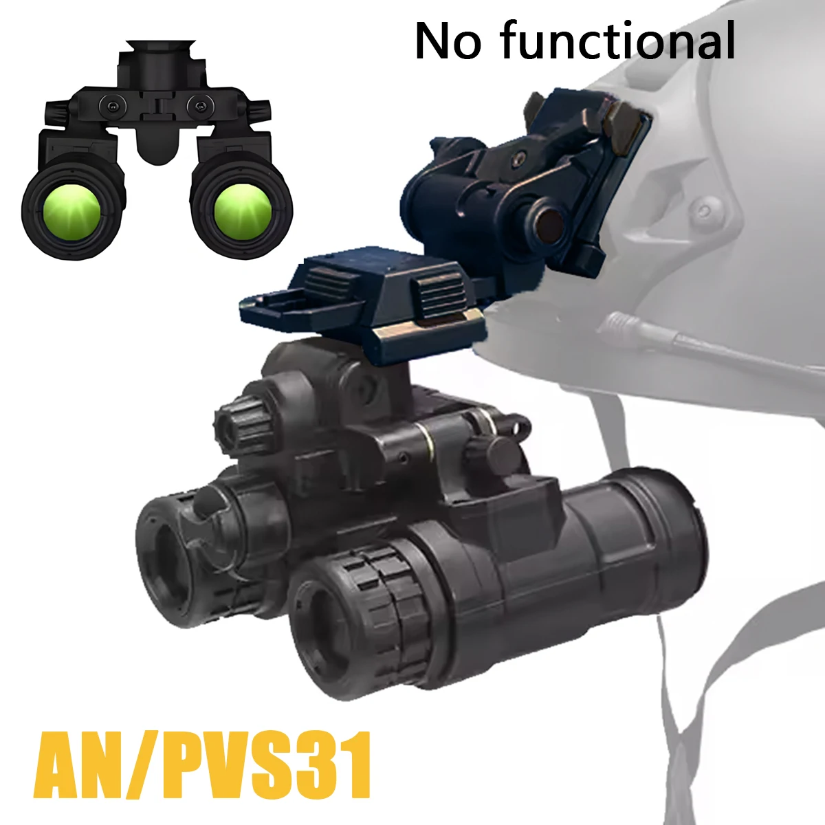 Réplique De Jumelles De Vision Nocturne AN-PVS31 FMA Avec Fonction Lumière + Support Casque L4G24