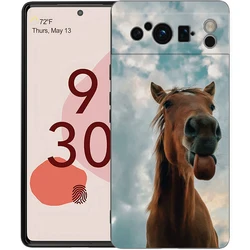 Elegant Horse Design Shockproof TPU Phone Case - Black Cover s - Pixel 8 Pro (A1)
