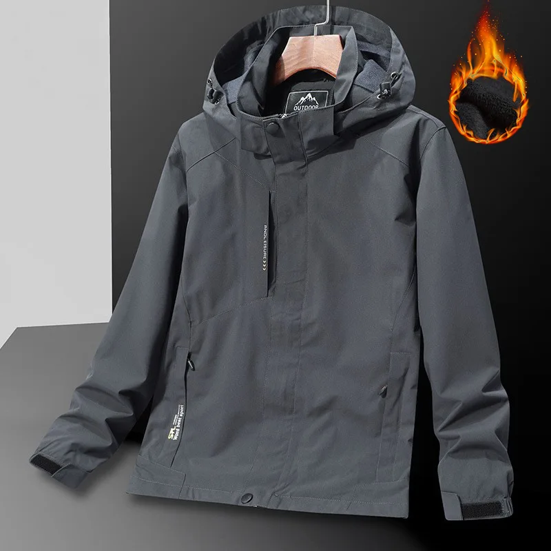

Men's Clothing Spring Autumn Young and Middle-aged Outdoor Clothing Winter Loose Large Size Sports Warm Windproof Jacket Men