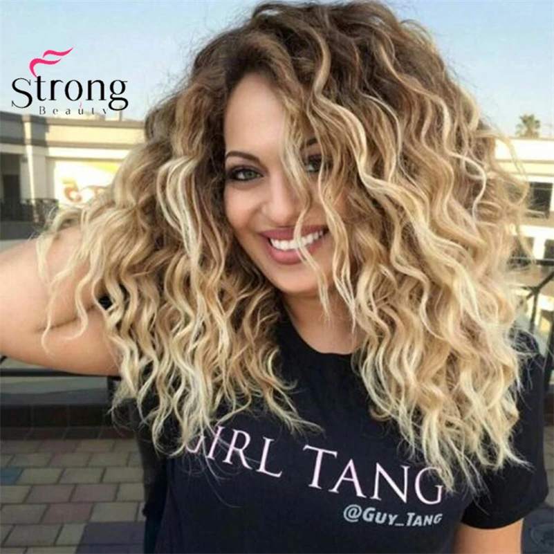 Mid Length Shag Capless Wavy Layered Synthetic Hair Wigs Women