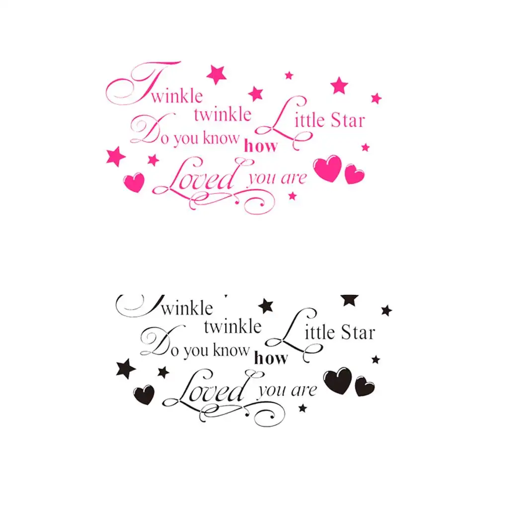 Twinkle Little Star Decal Pvc Vinile Wall Bedroom Sticker