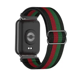 Sports Elastic Nylon Replacement Wristband Strap - Universal Fit for Mi Band 8 Pro (BRGrB Black)