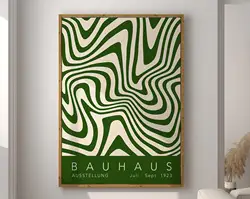 Modernist Bauhaus Geometric Canvas Poster Retro Mid Century Home Decor Wall Art - 30x40cm No Framed (48)