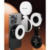 Mobile Phone Selfie Light Brightness Fill Light LED Magnetic Mini Ring Lamp Photography For iPhone 16 15 Apple 14 13 Pro