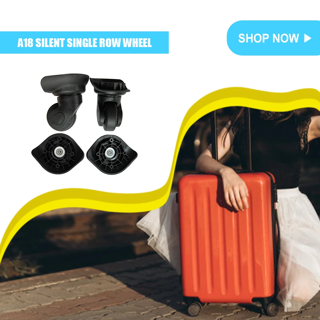 

2 Pieces Luggage Wheel Low Noise Rotary Travel Case Roller Casters