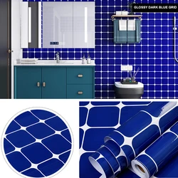 Self-adhesive Wallpapers Desktop Renovation Sticker Grid Waterproof High Temperature Kitchen Cabinet Oilproof Contact Paper Film