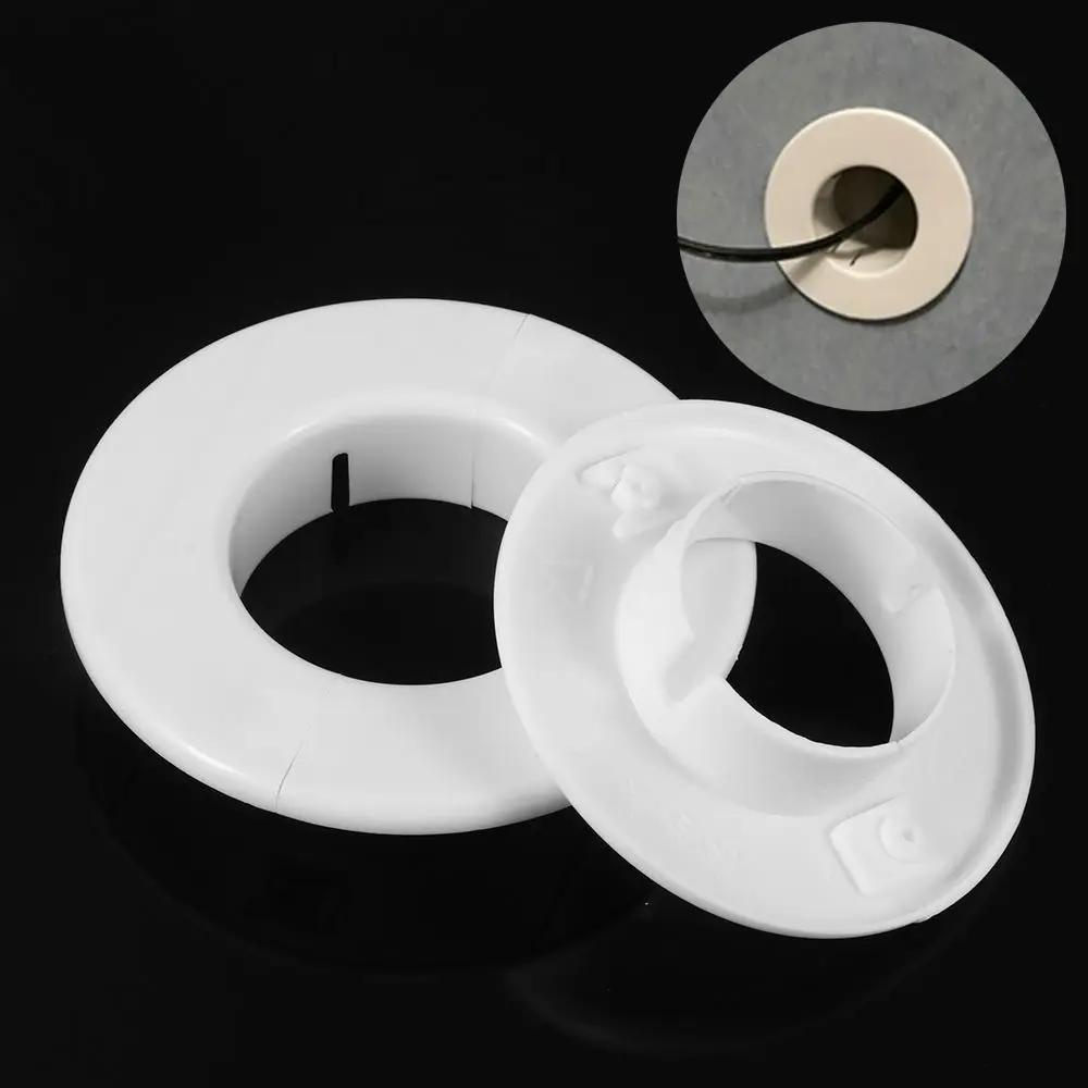 1Pc Plastic  Pipe Wall Covers Wall Hole Duct Cover Faucet Decorative Cover Chrome Flange Cover Wall Flange Useful Faucet Decor