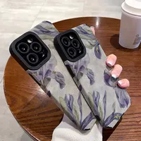 For Funda iphone 17 Case Flower Print Back Cover iphone16 15 14 13 12 11 Pro 16Pro Max mini Plus 17Promax Case 17Air Phone Cover