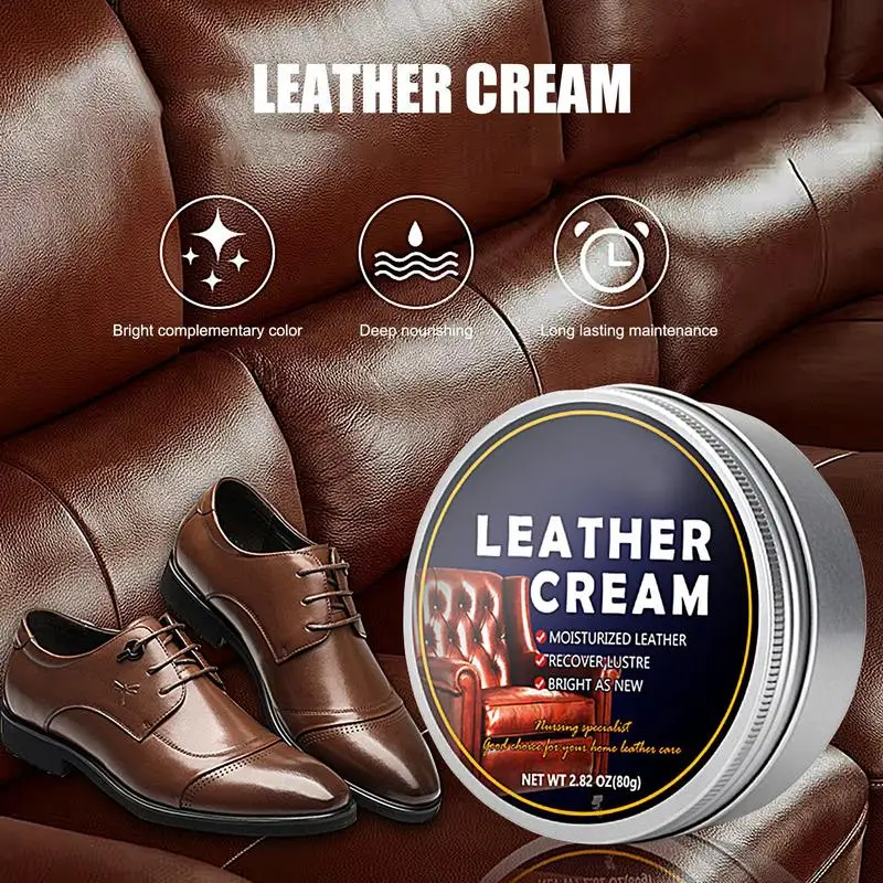 80g Natural Leather Cream Oil Leather Boots All-Natural Cream Waterproof Soften And Restore Care Will Not Darken Leather Care Cream