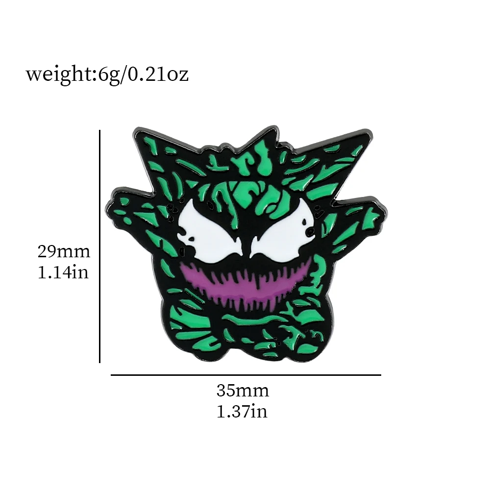 Gengar Cartoon Enamel Lapel Pin – Anime-Inspired Accessory