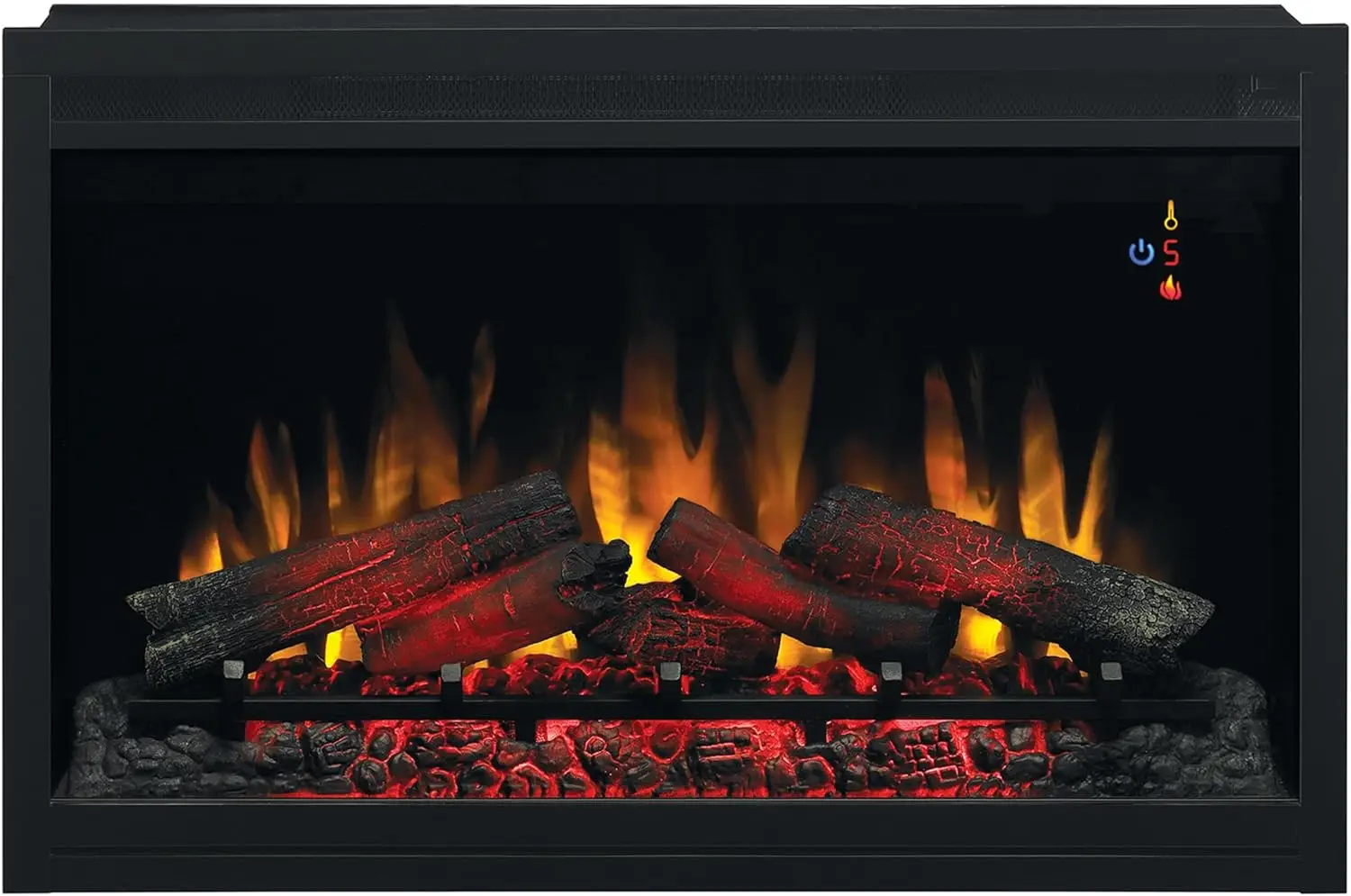 36" Traditional Built-in Electric Fireplace Insert, 120 volt