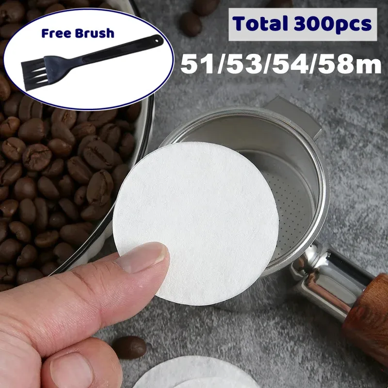 300pcs51mm53mm54mm58mmCoffeeFilterPaperPortafilterFilter